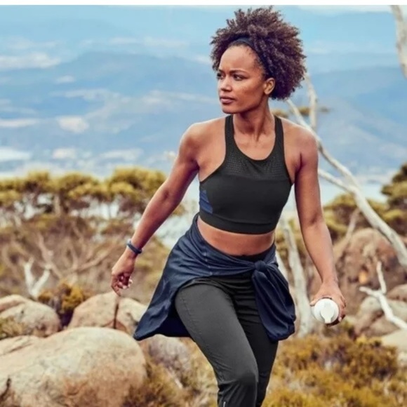 Athleta black high neck bikini top sports bra top small - Picture 3 of 7